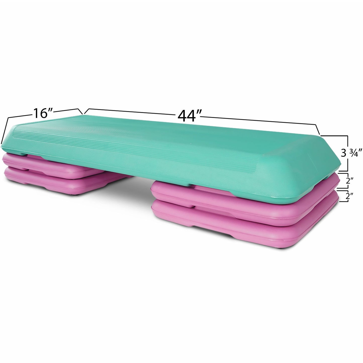 Scratch and Dent, Adjustable Aerobic Step 44-in. x 16-in. w Risers - view 1