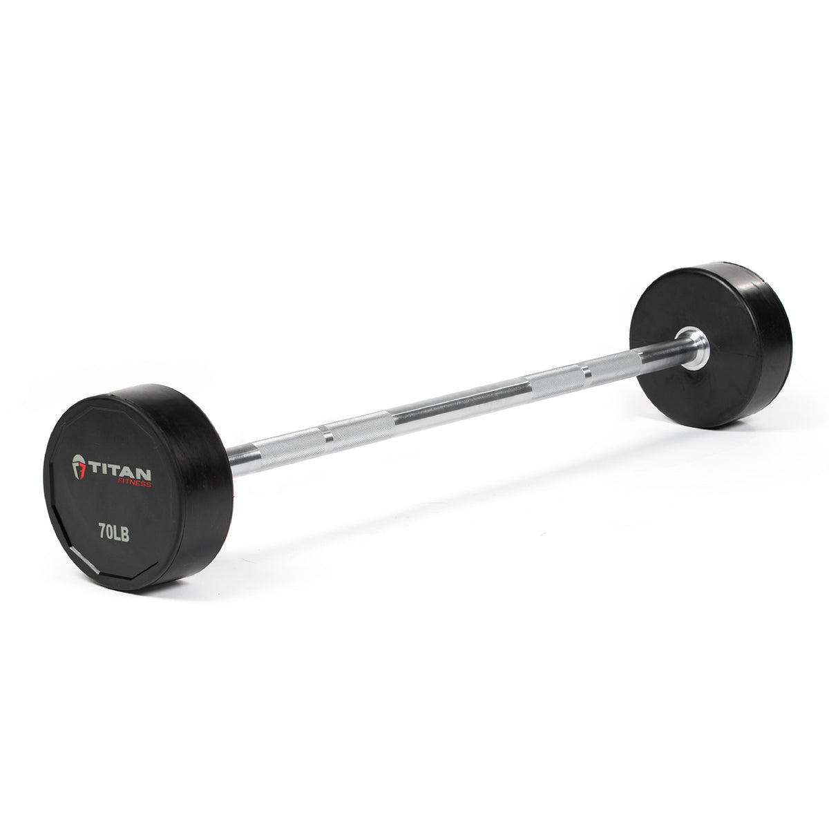 Scratch and Dent - Rubber Fixed Barbell | Straight | 70 LB - FINAL SALE - view 1