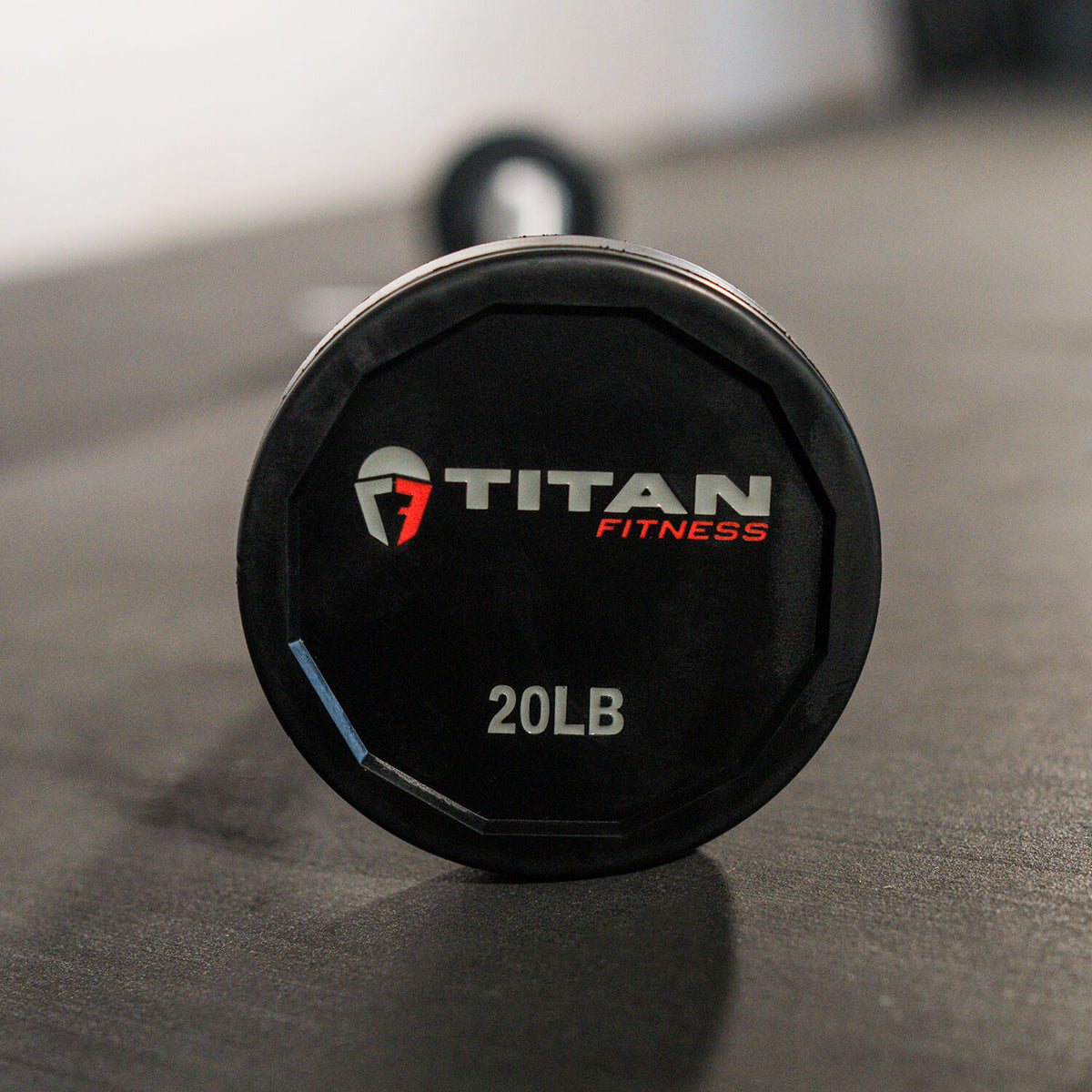 Scratch and Dent - Rubber Fixed Barbell | EZ Curl | 20 LB - FINAL SALE - view 2