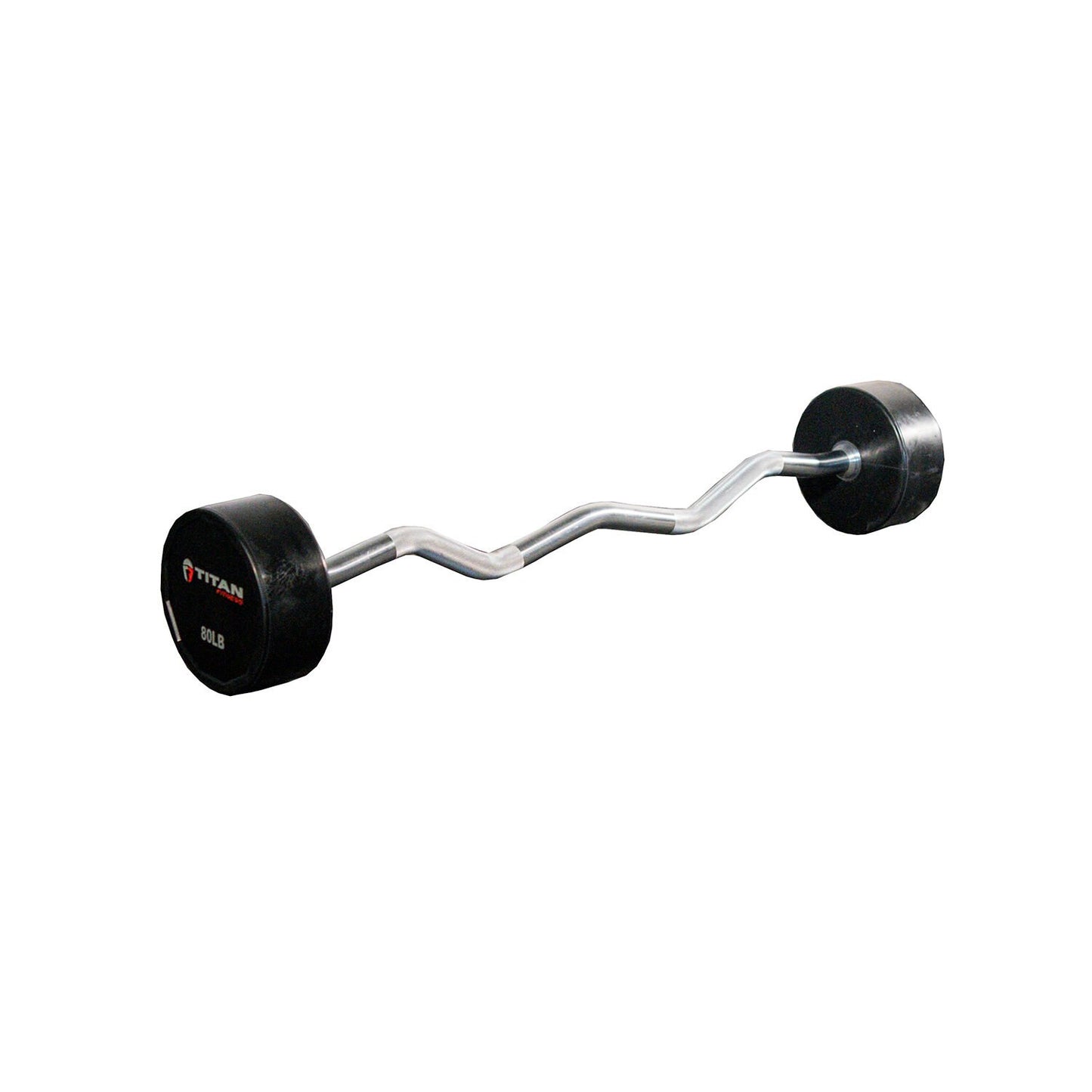 Scratch and Dent - Rubber Fixed Barbell | EZ Curl | 80 LB - FINAL SALE - view 1
