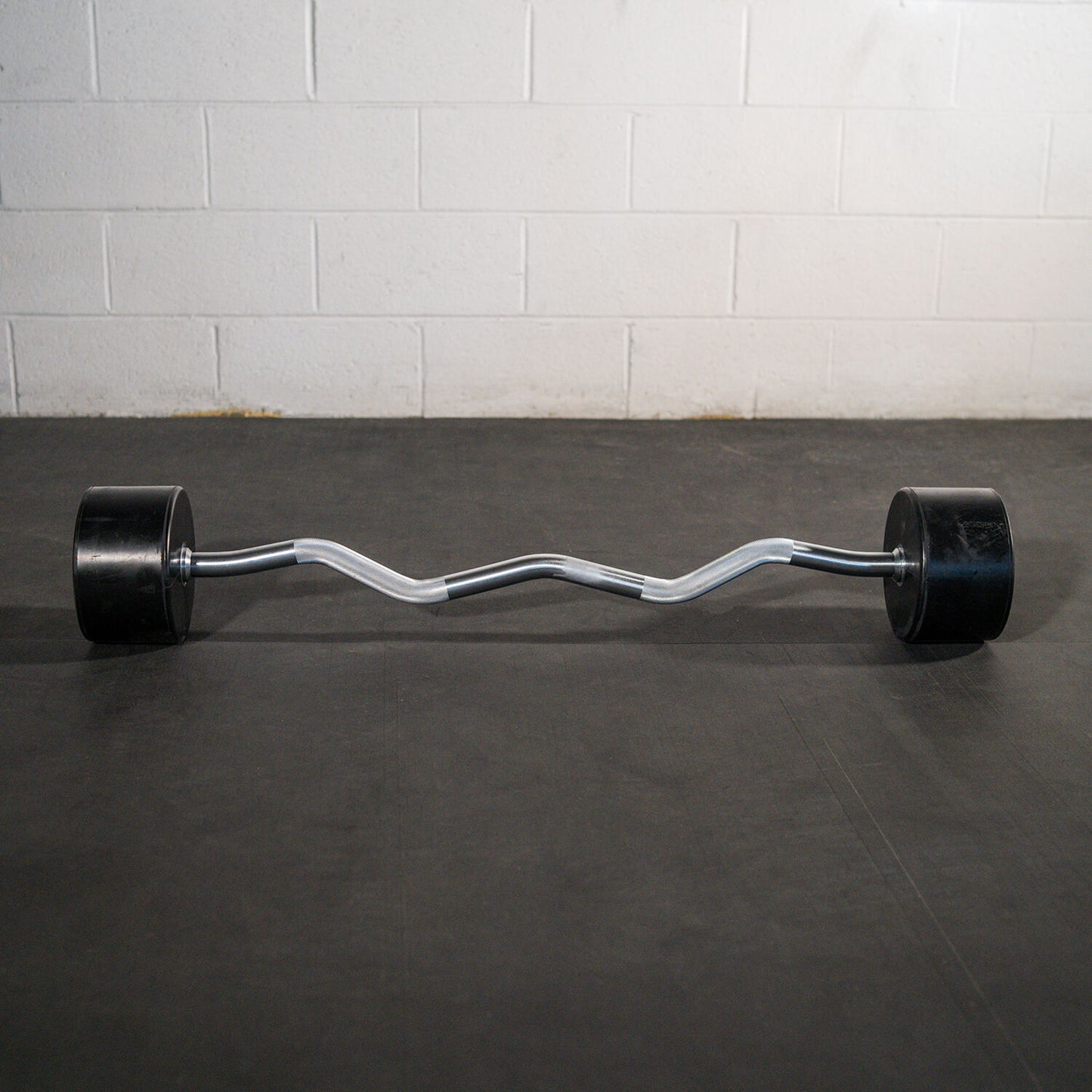 110 LB EZ Curl Rubber Fixed Barbell - view 4