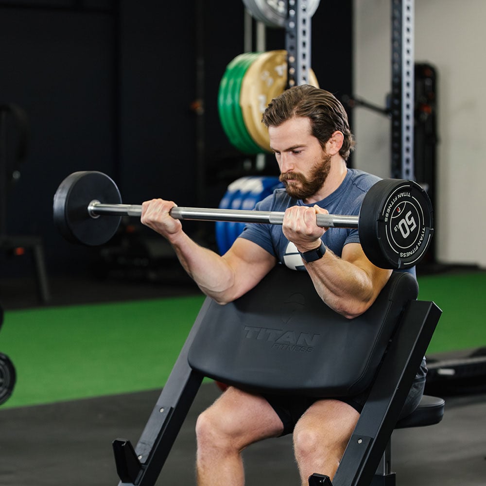 60 LB Straight Fixed Rubber Barbell - view 3