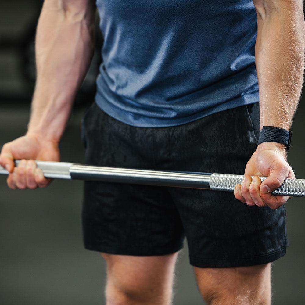 90 LB Straight Fixed Rubber Barbell