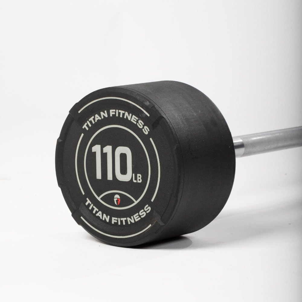 110 LB Straight Fixed Rubber Barbell - view 7
