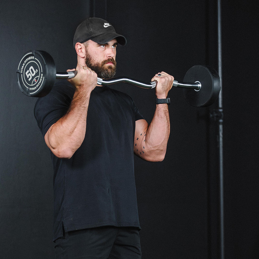 30 LB EZ Curl Fixed Urethane Barbell - view 2