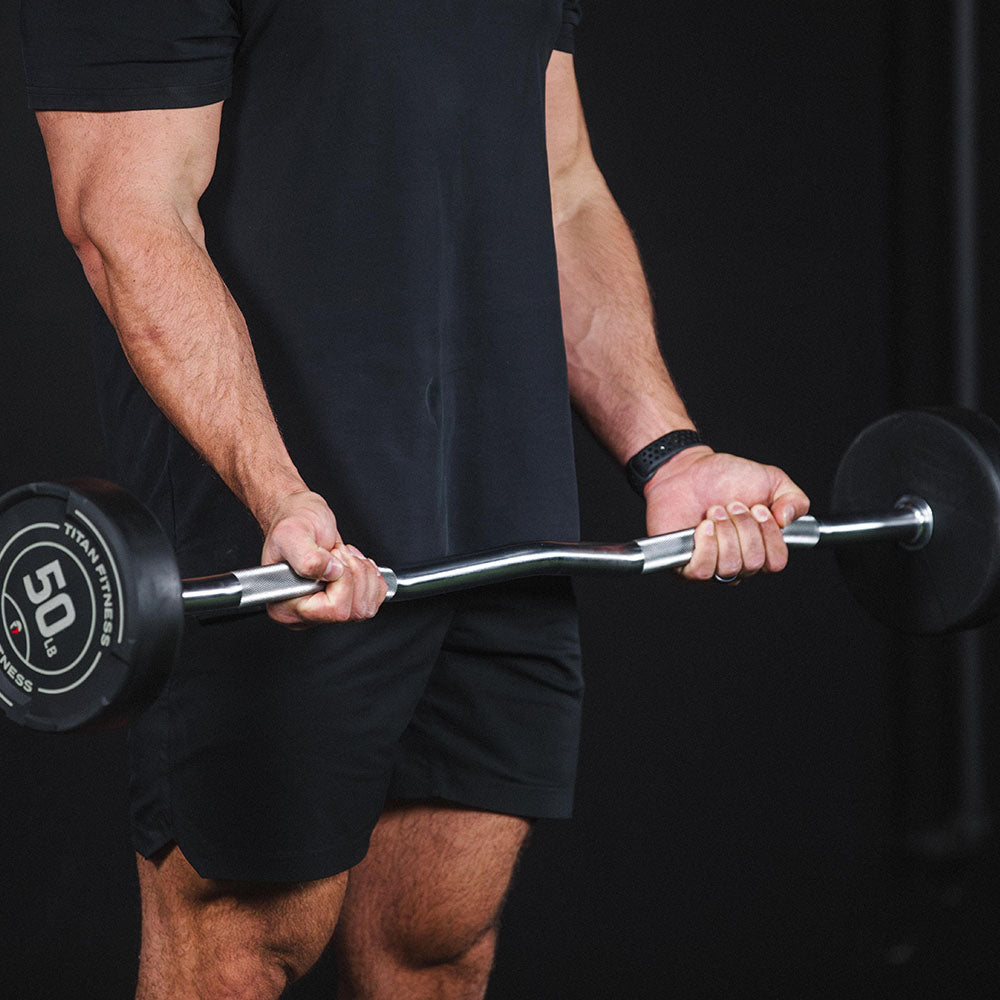 30 LB EZ Curl Fixed Urethane Barbell