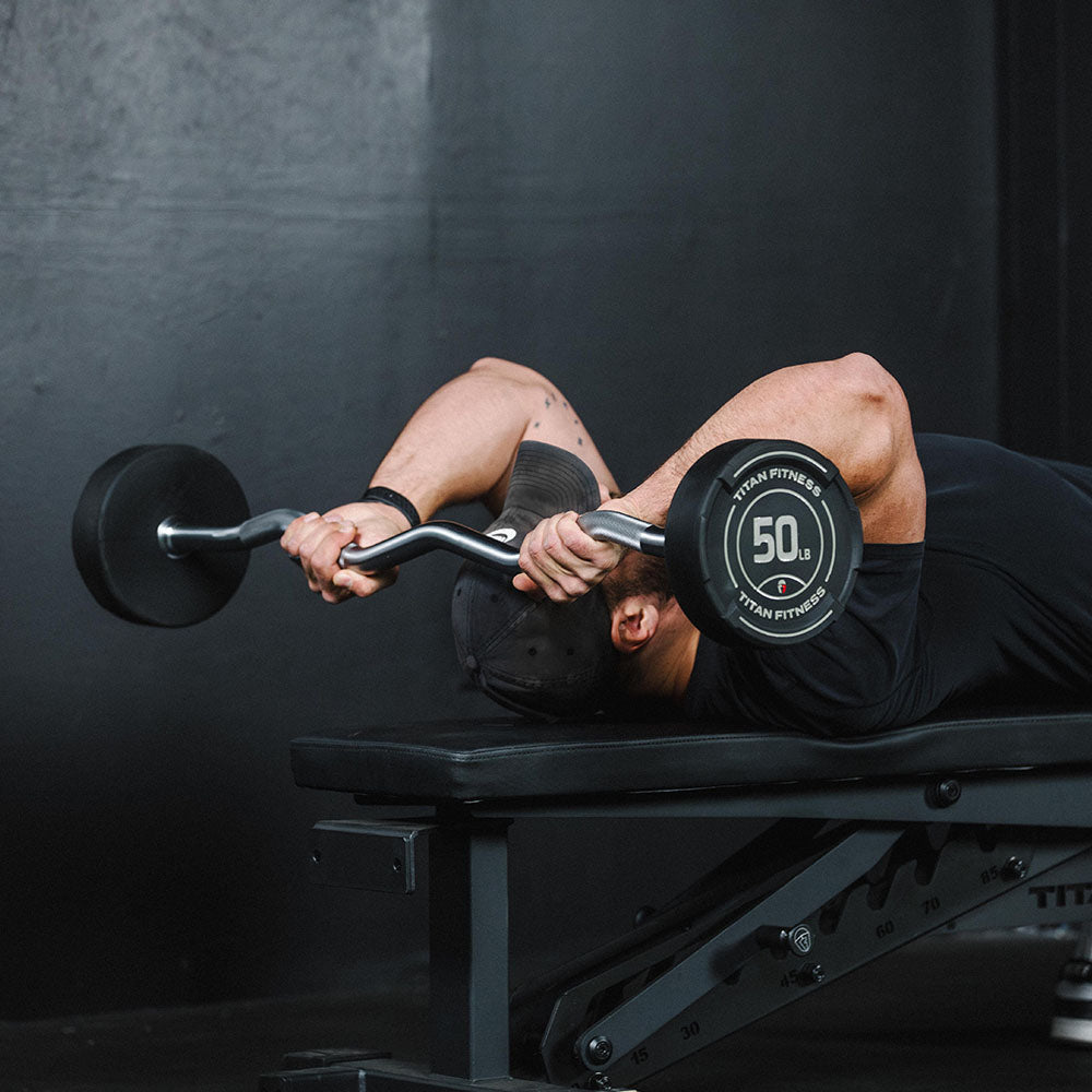 30 LB EZ Curl Fixed Urethane Barbell - view 8