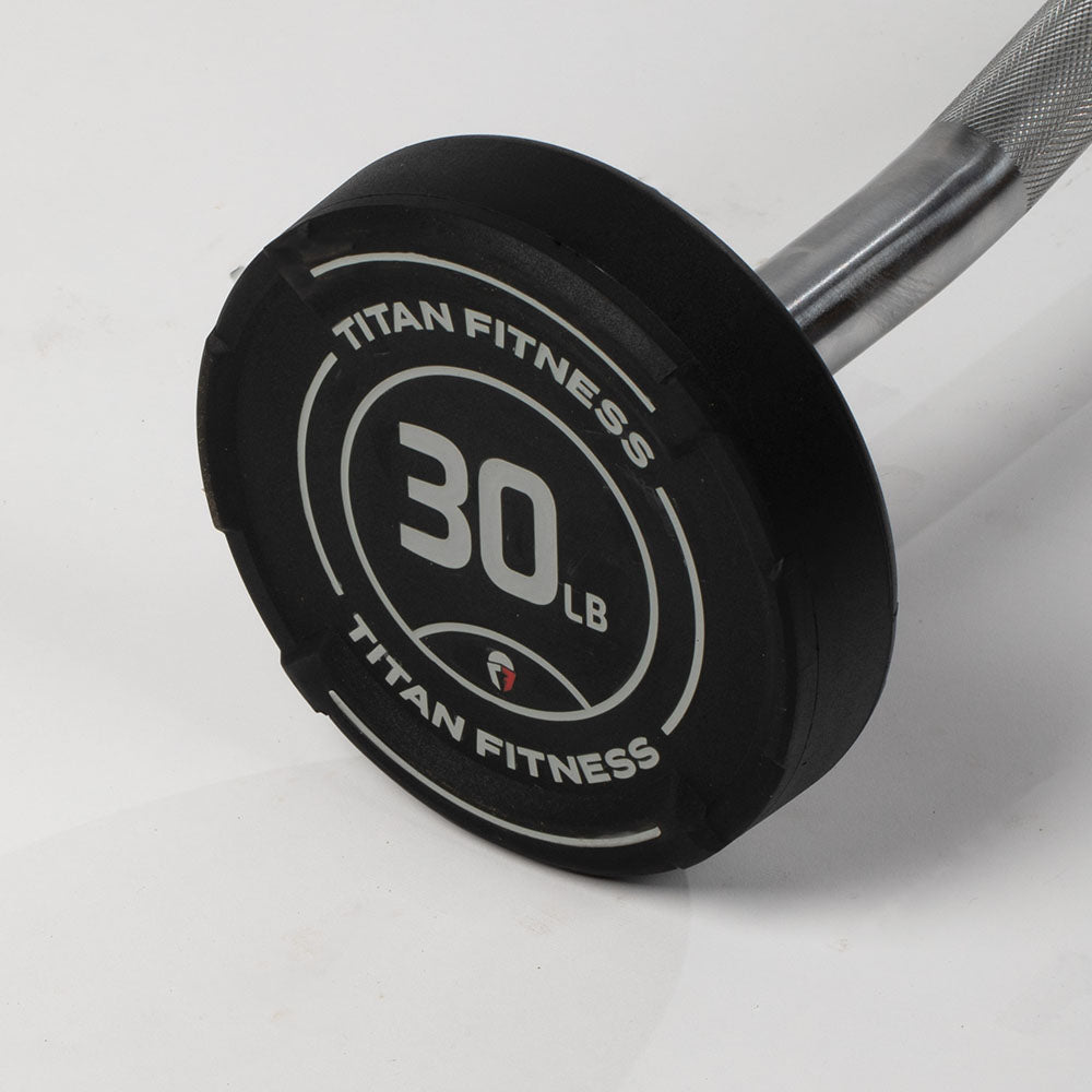 30 LB EZ Curl Fixed Urethane Barbell - view 9