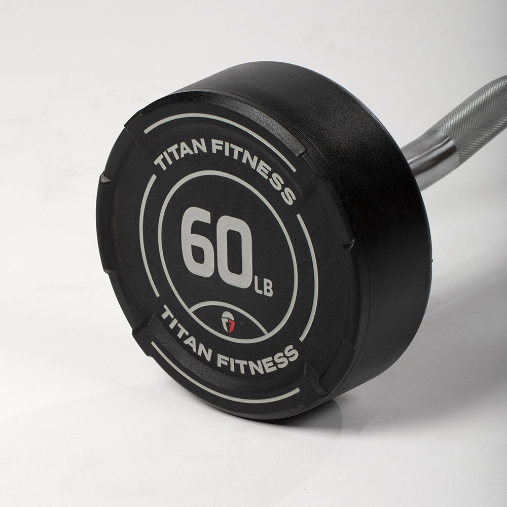 60 LB EZ Curl Fixed Urethane Barbell