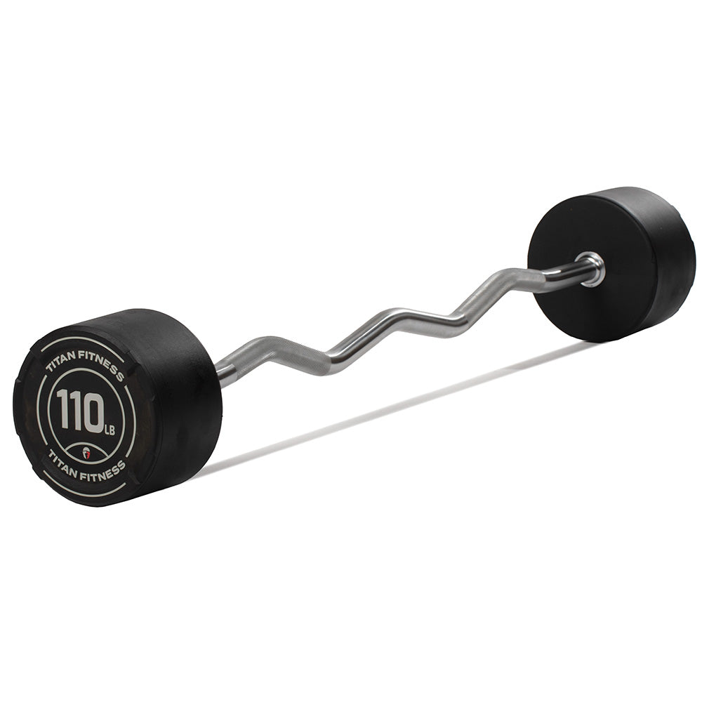 110 LB EZ Curl Fixed Urethane Barbell - view 1