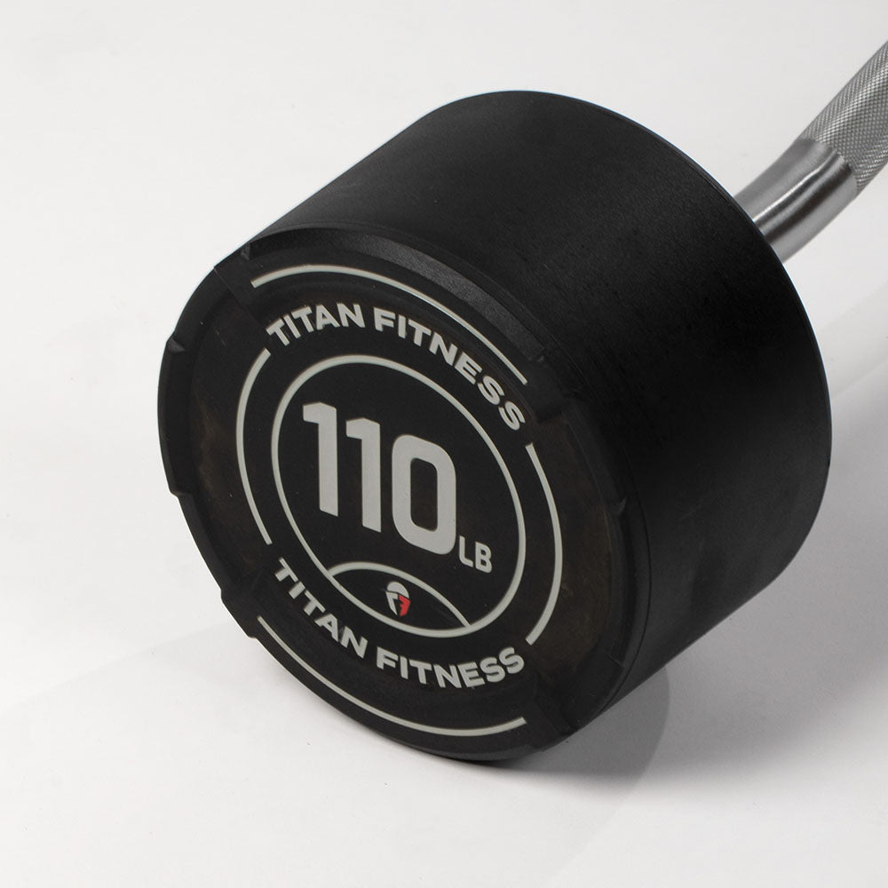 110 LB EZ Curl Fixed Urethane Barbell - view 9