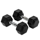 20 LB Rubber Hex Dumbbells