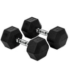 30 LB Rubber Hex Dumbbells