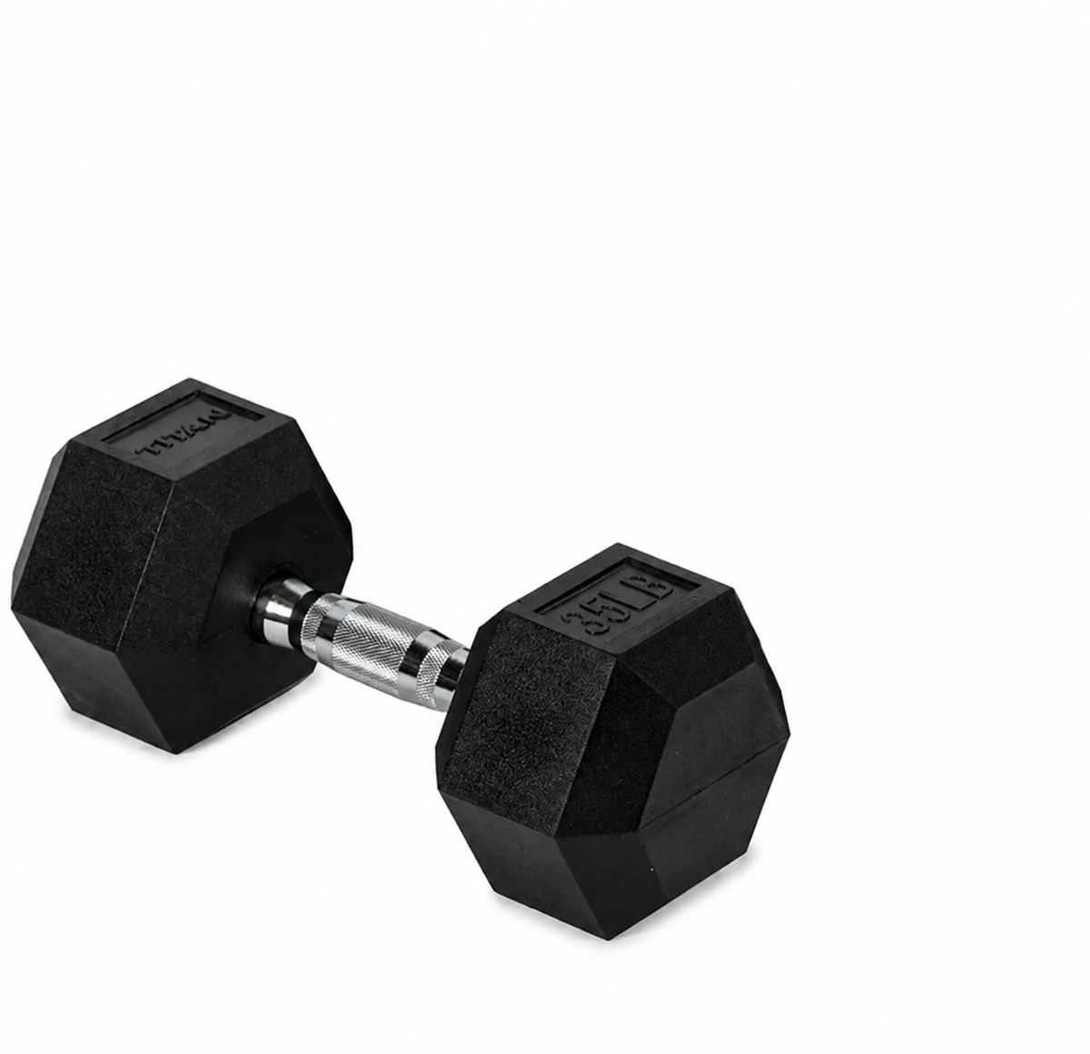 Scratch and Dent, 35 LB Rubber Hex Dumbbell - view 1