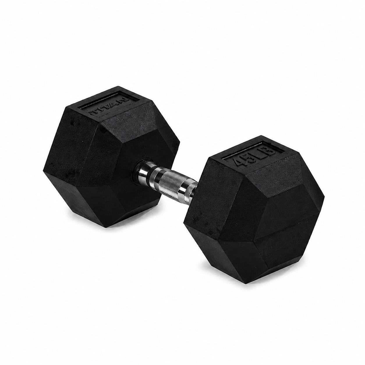 Scratch and Dent, 45 LB Rubber Hex Dumbbell - view 1