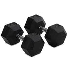 50 LB Rubber Hex Dumbbells