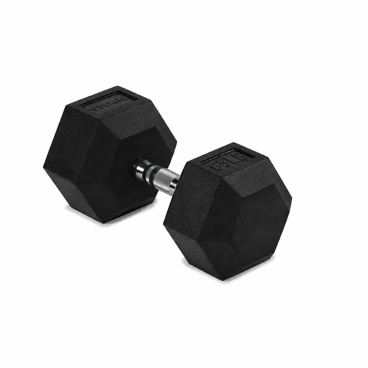 Scratch and Dent, 65 LB Rubber Hex Dumbbell - view 1