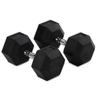 65 LB Rubber Hex Dumbbells