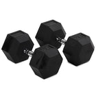 75 LB Rubber Hex Dumbbells