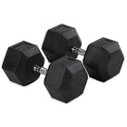 95 LB Rubber Hex Dumbbells