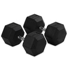 100 LB Rubber Hex Dumbbells