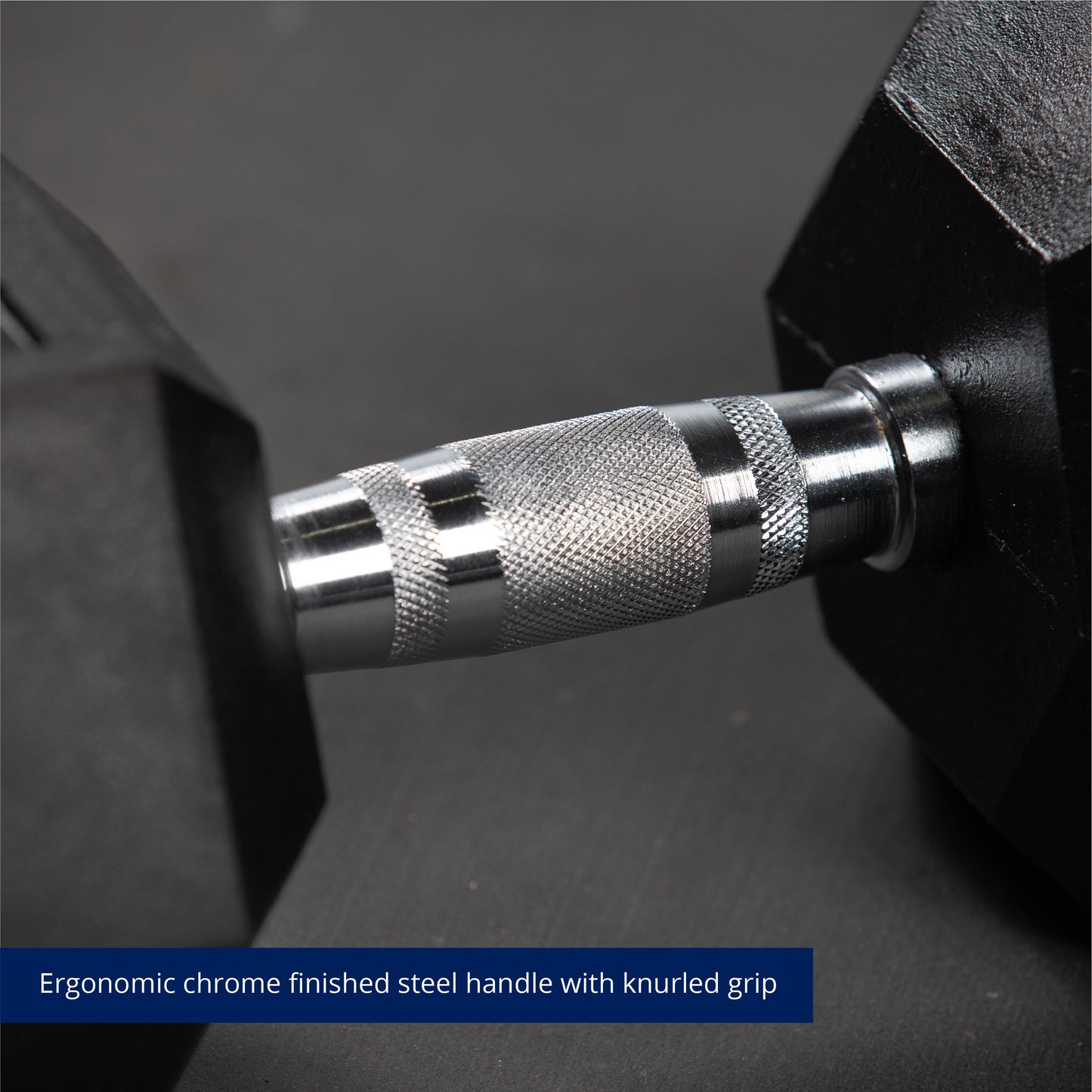 SCRATCH AND DENT - 50 LB Rubber Hex Dumbbell - Single - FINAL SALE - view 3