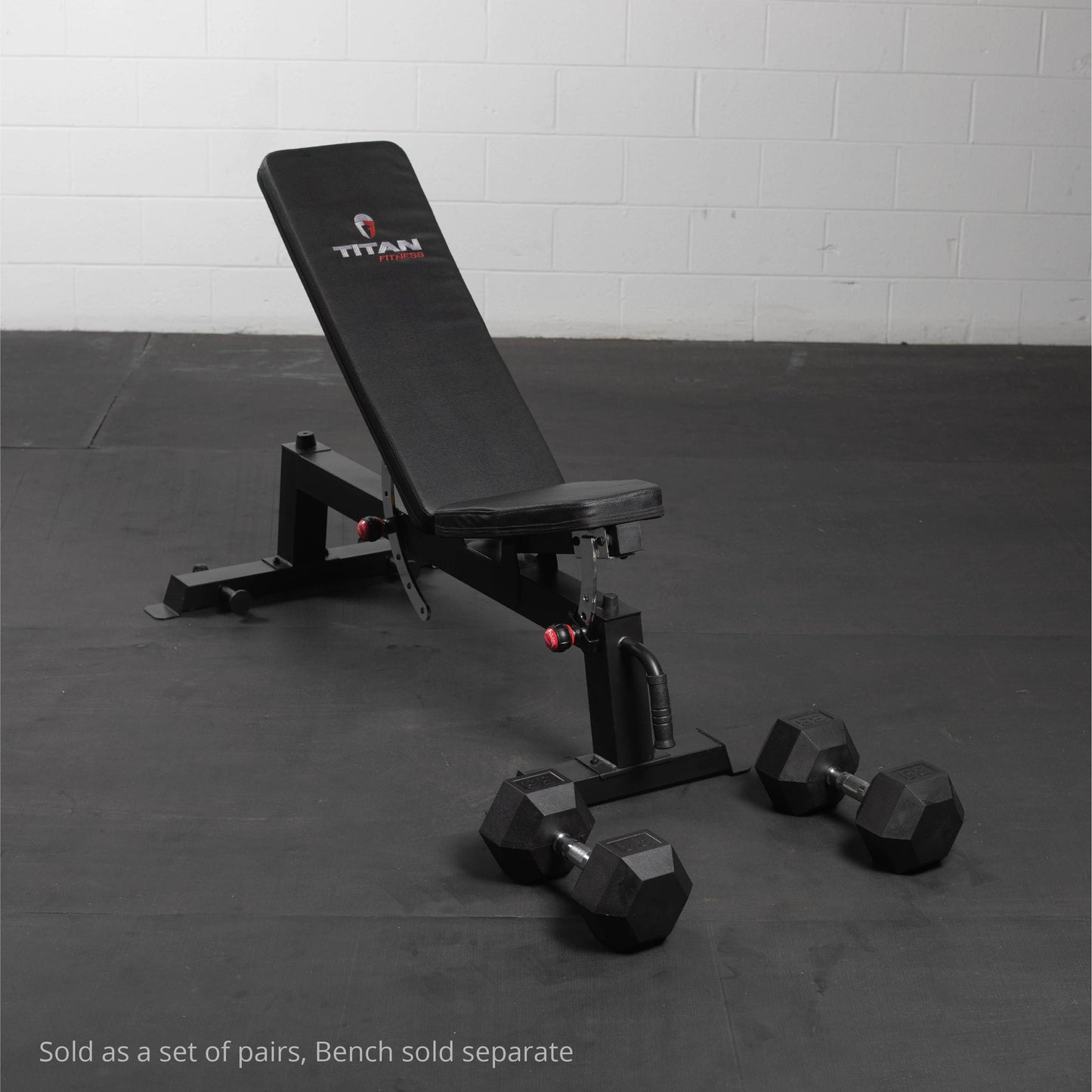 SCRATCH AND DENT - 55 - 100 LB Pair Set Rubber Hex Dumbbells - FINAL SALE - view 3