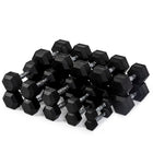 5 LB - 50 LB Pairs Rubber Hex Dumbbells