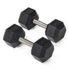 30 LB Straight Stainless Steel Hex Dumbbells