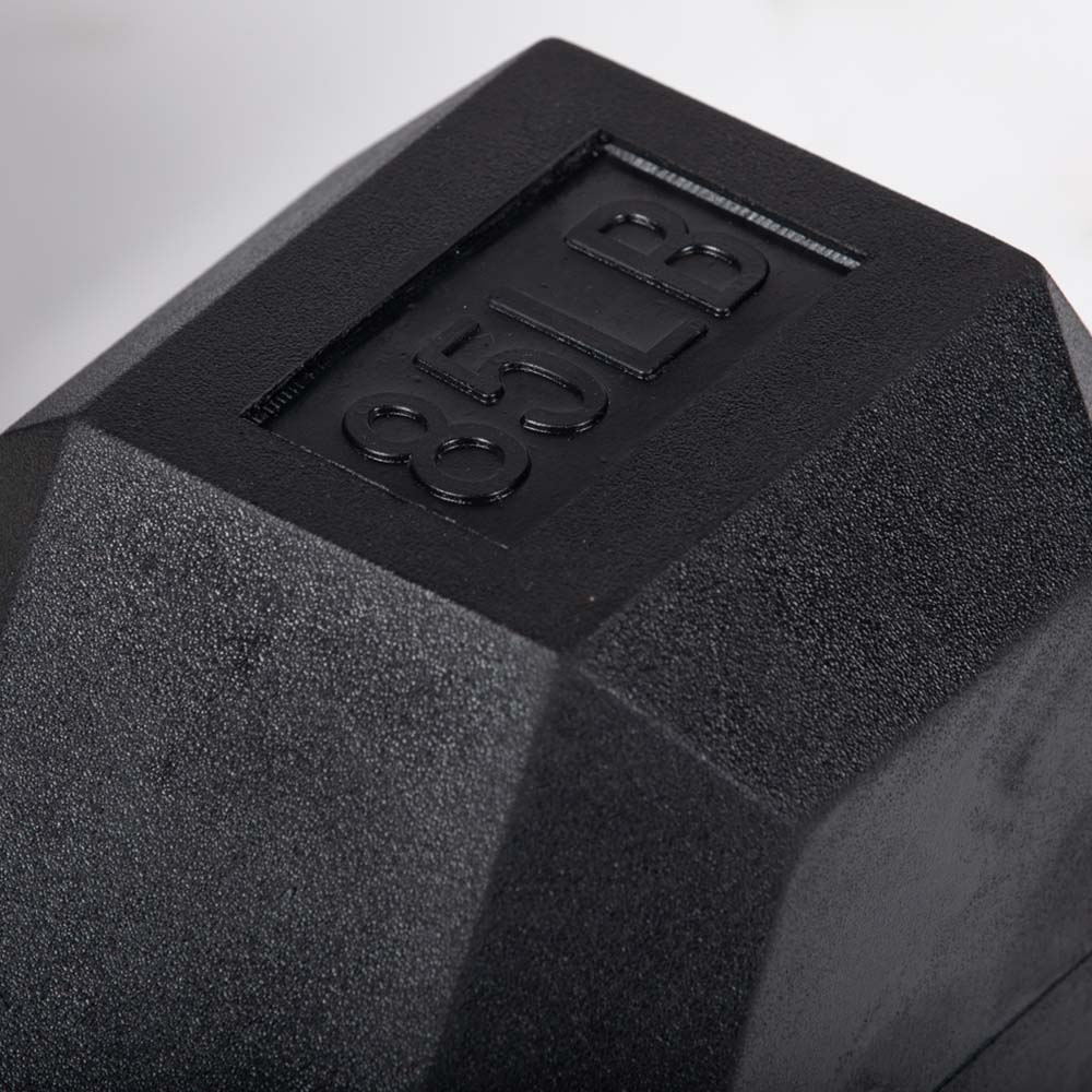 85 LB Straight Stainless Steel Hex Dumbbells