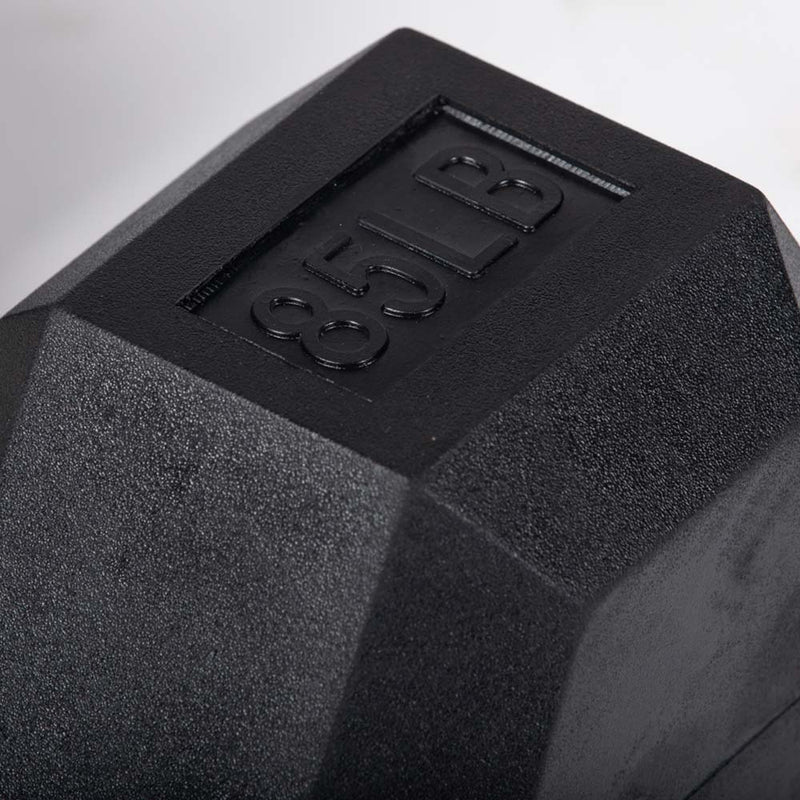 85 LB Straight Stainless Steel Hex Dumbbells