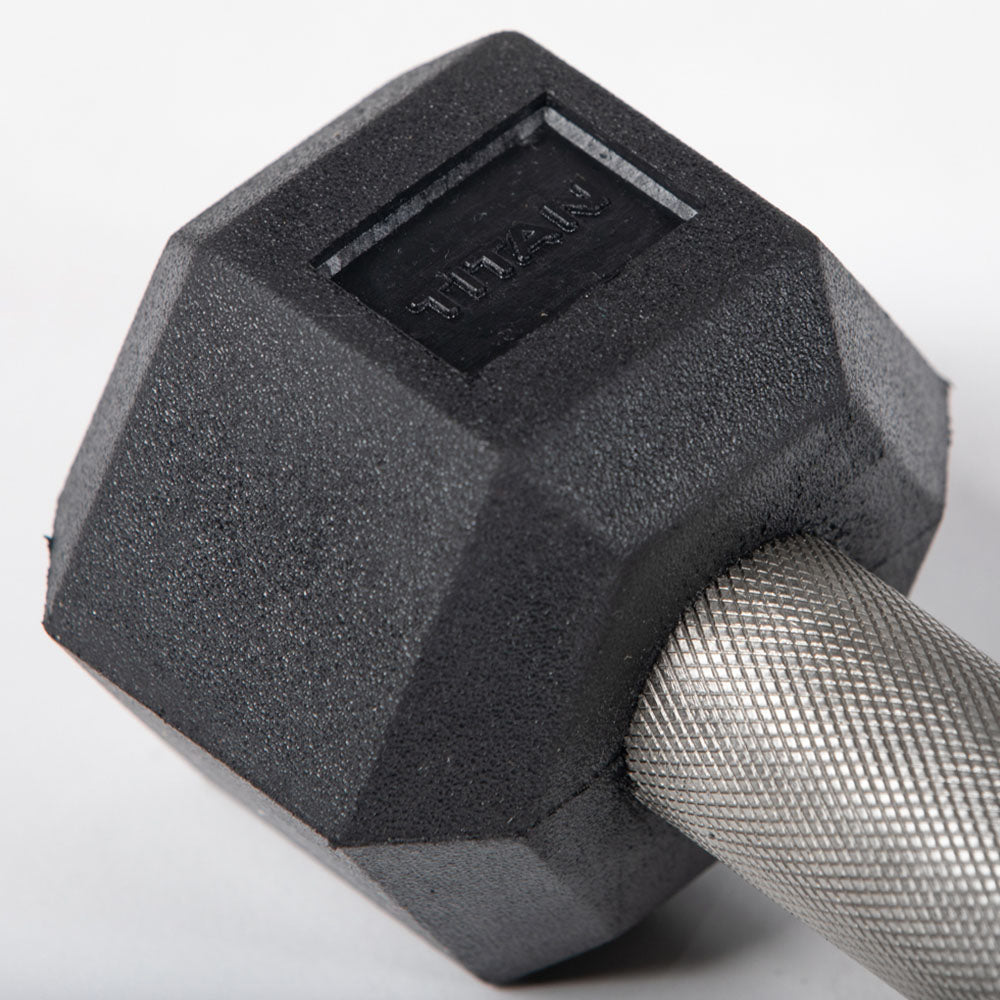 5 LB Straight Stainless Steel Hex Dumbbells - view 4
