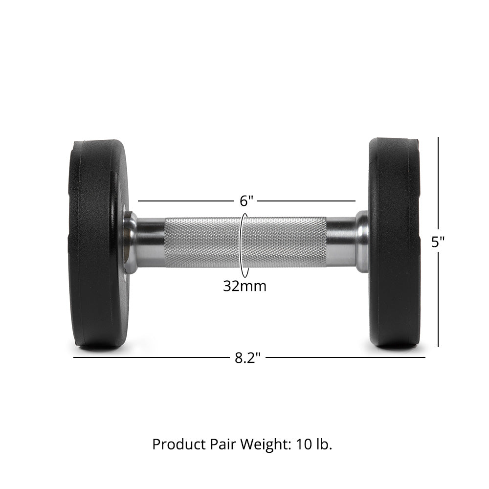 5 LB Pair Round Urethane Dumbbells - view 8