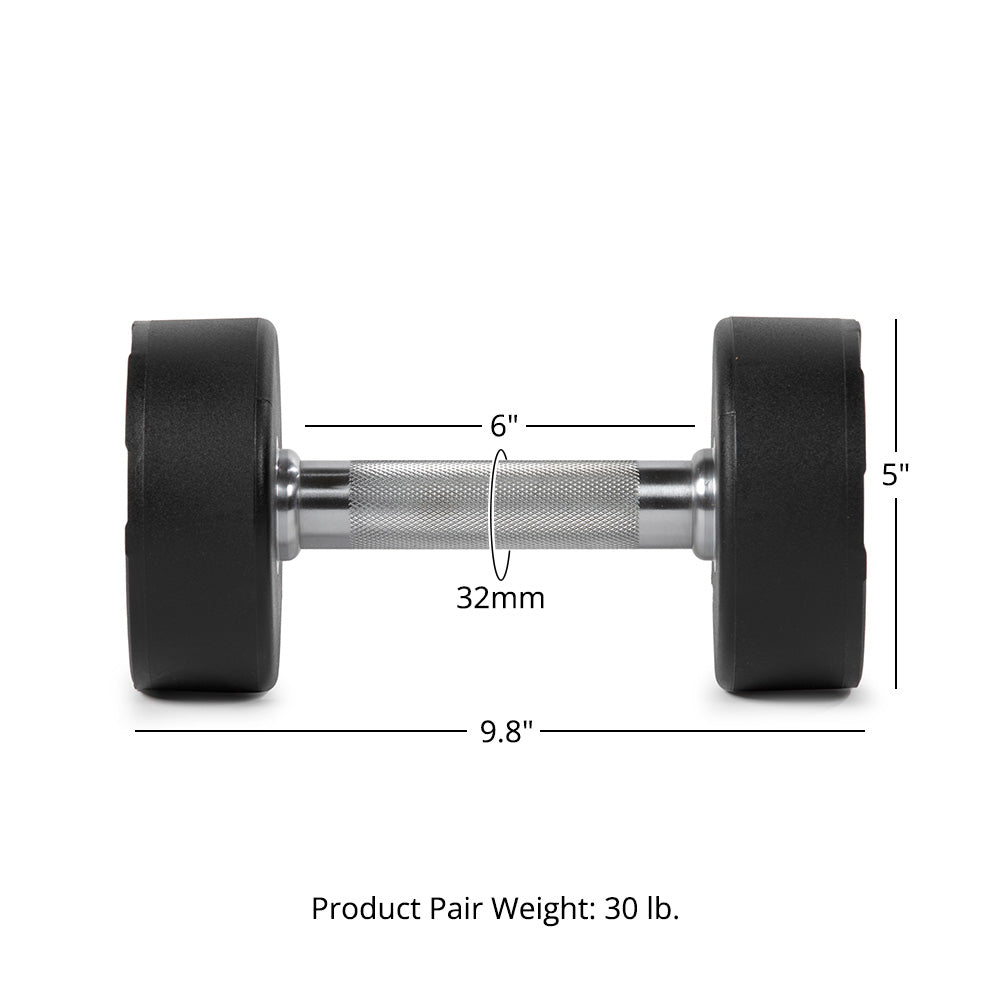 15 LB Pair Round Urethane Dumbbells - view 8