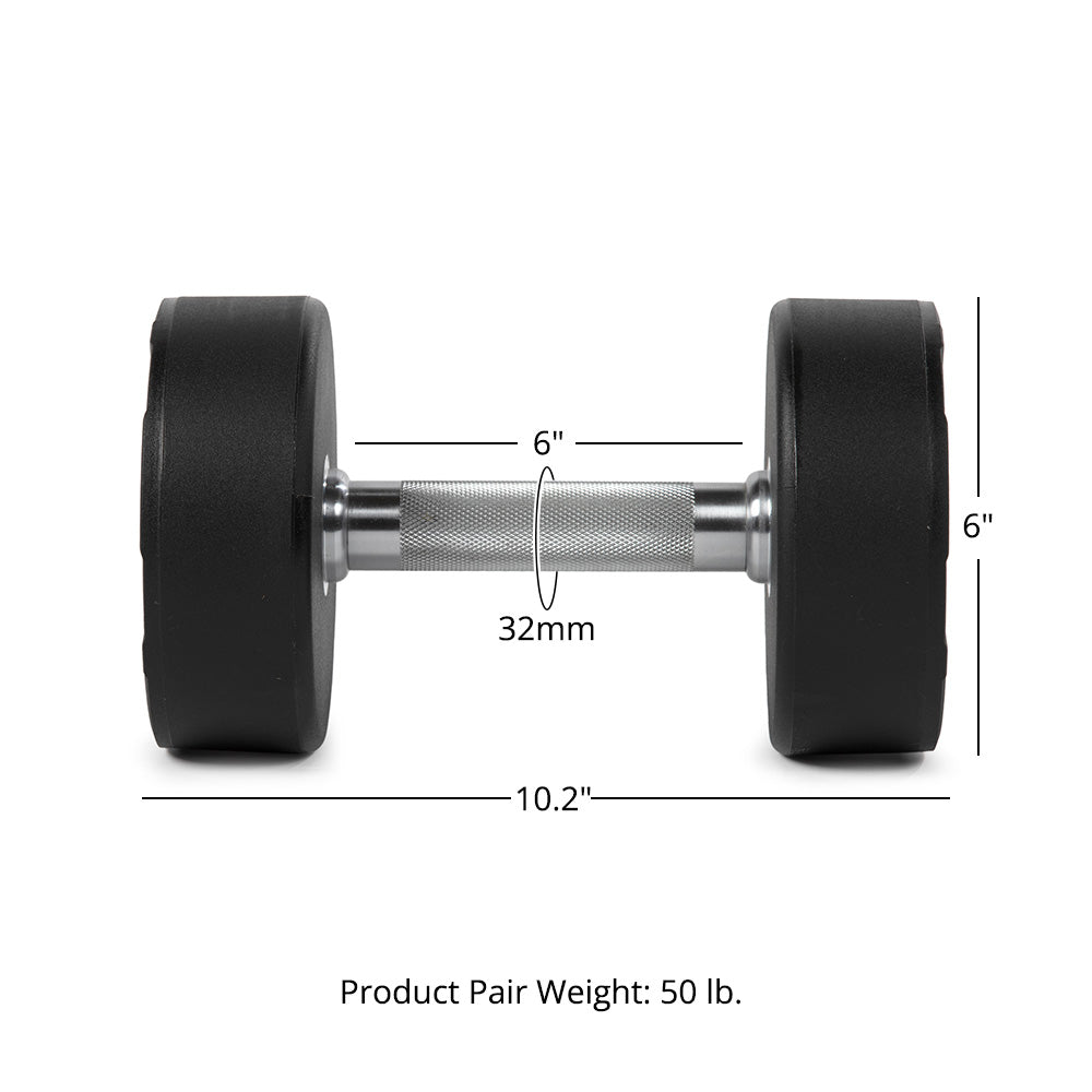 25 LB Pair Round Urethane Dumbbells - view 8