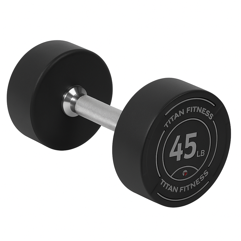 Scratch and Dent, 45 LB Round Urethane Dumbbell