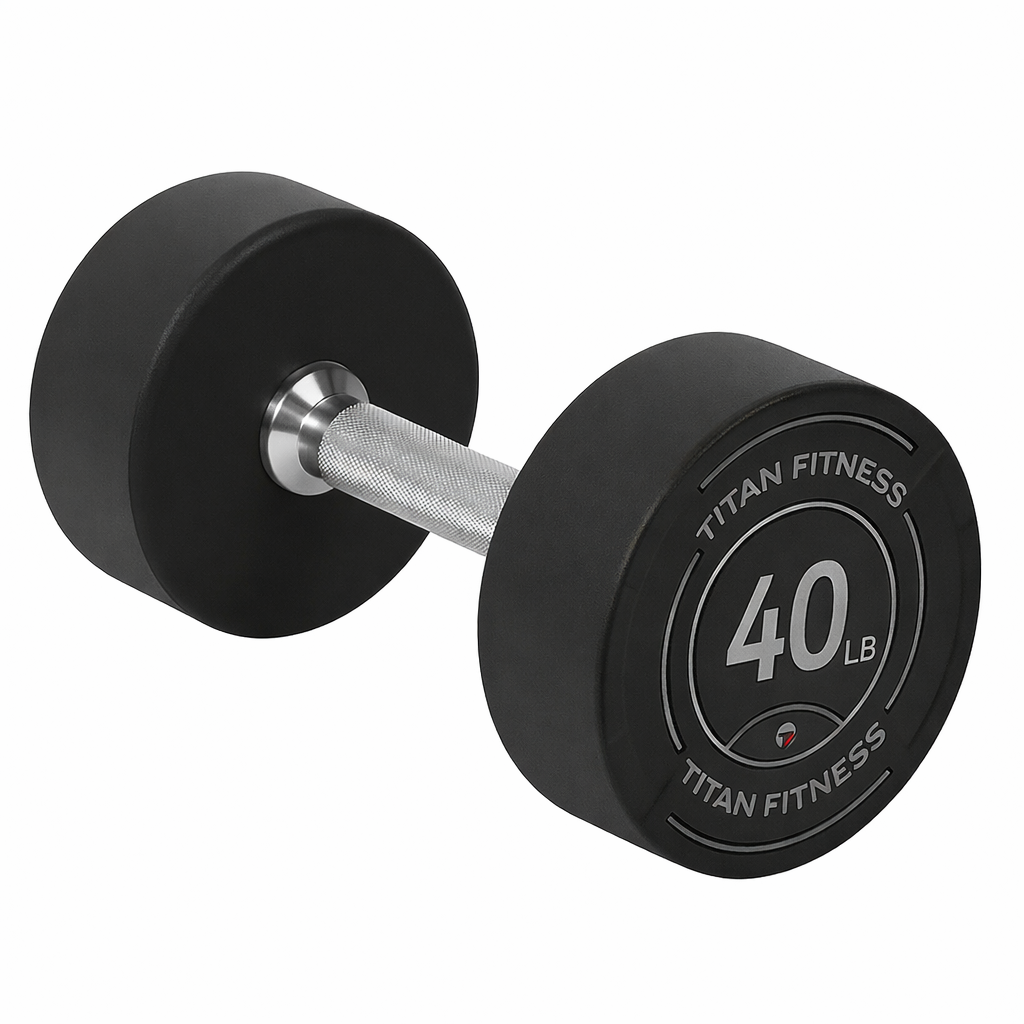 Scratch and Dent, 40 LB Round Urethane Dumbbell - view 1