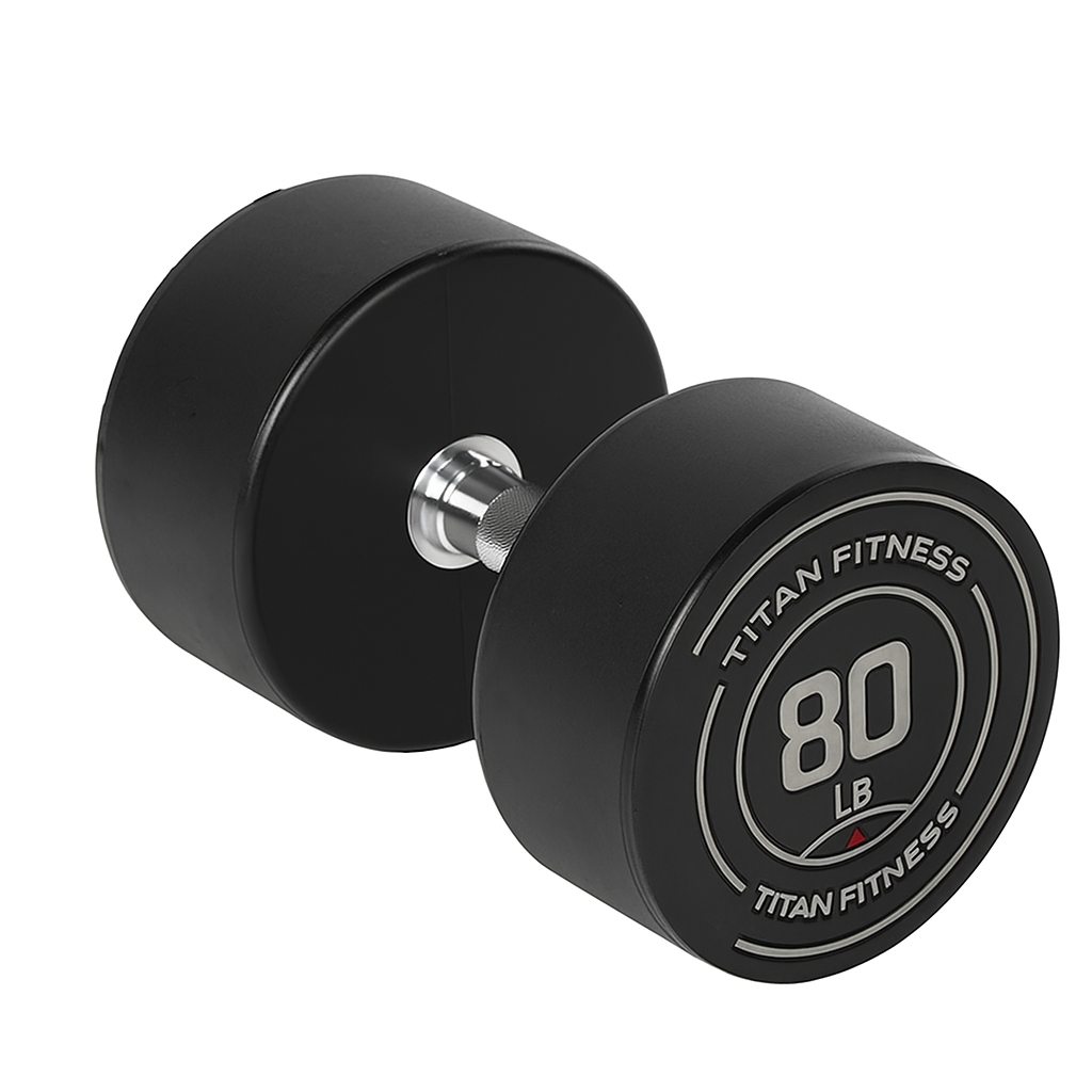 Scratch and Dent, 80 LB Round Urethane Dumbbell - view 1
