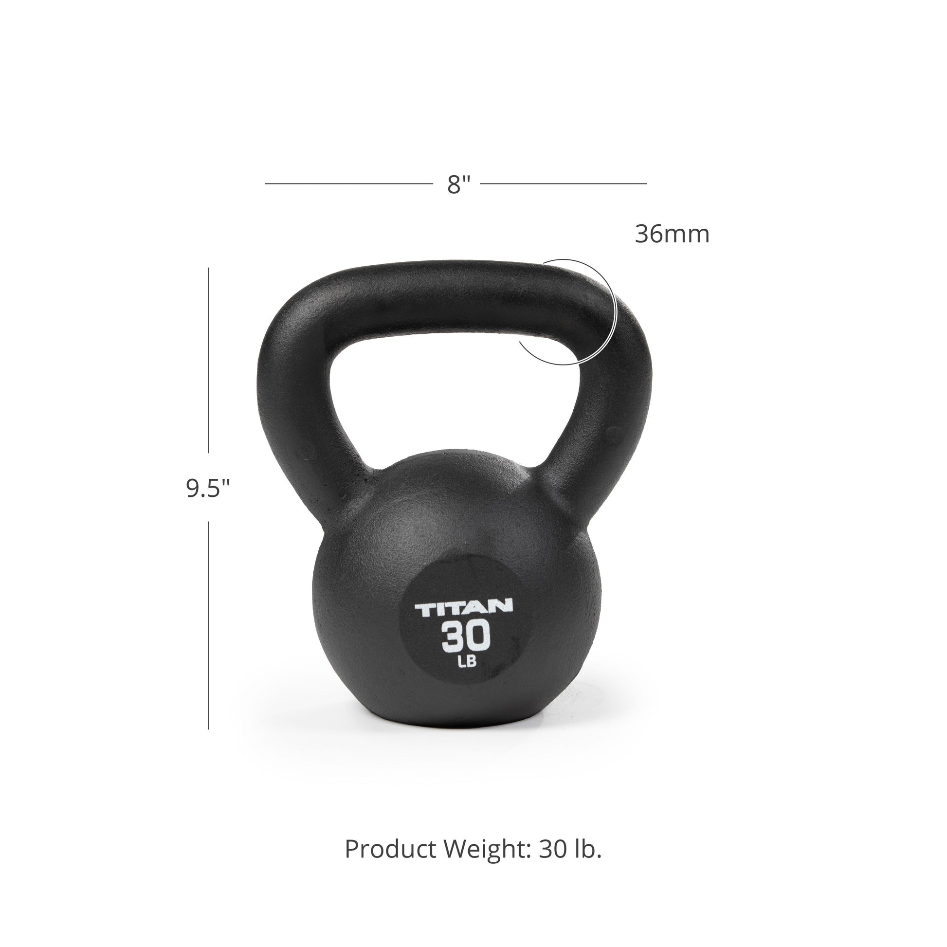 SCRATCH AND DENT - 30 LB Cast Iron Kettlebells - FINAL SALE