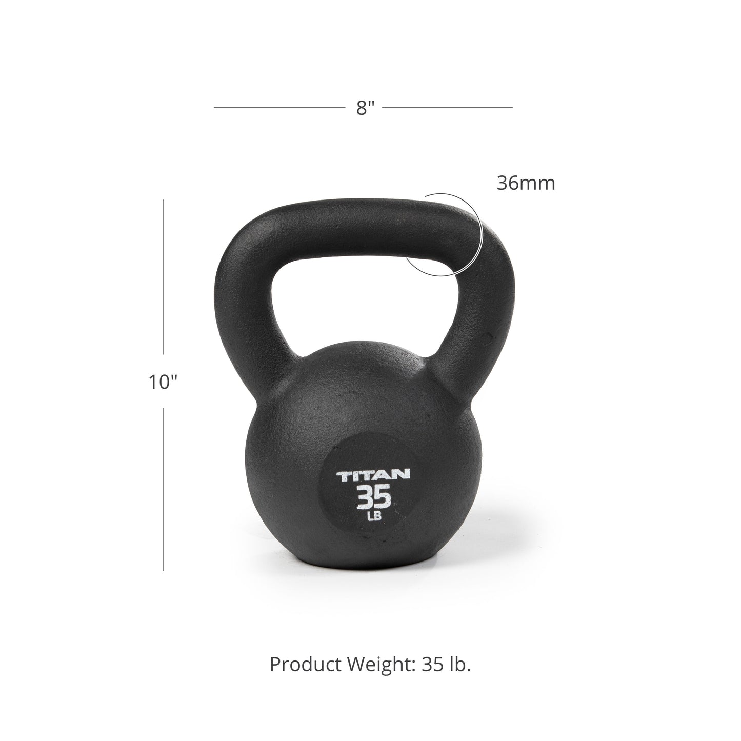 SCRATCH AND DENT - 35 LB Cast Iron Kettlebells - FINAL SALE - view 7
