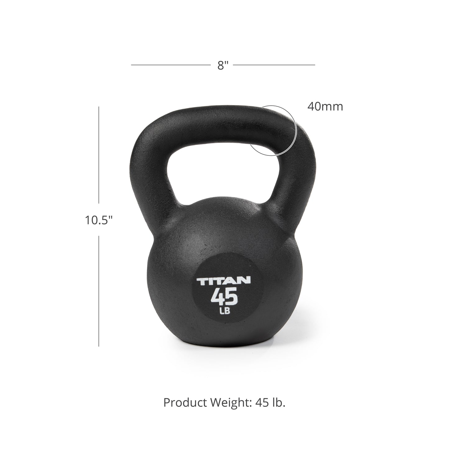 SCRATCH AND DENT - 45 LB Cast Iron Kettlebells - FINAL SALE - view 7