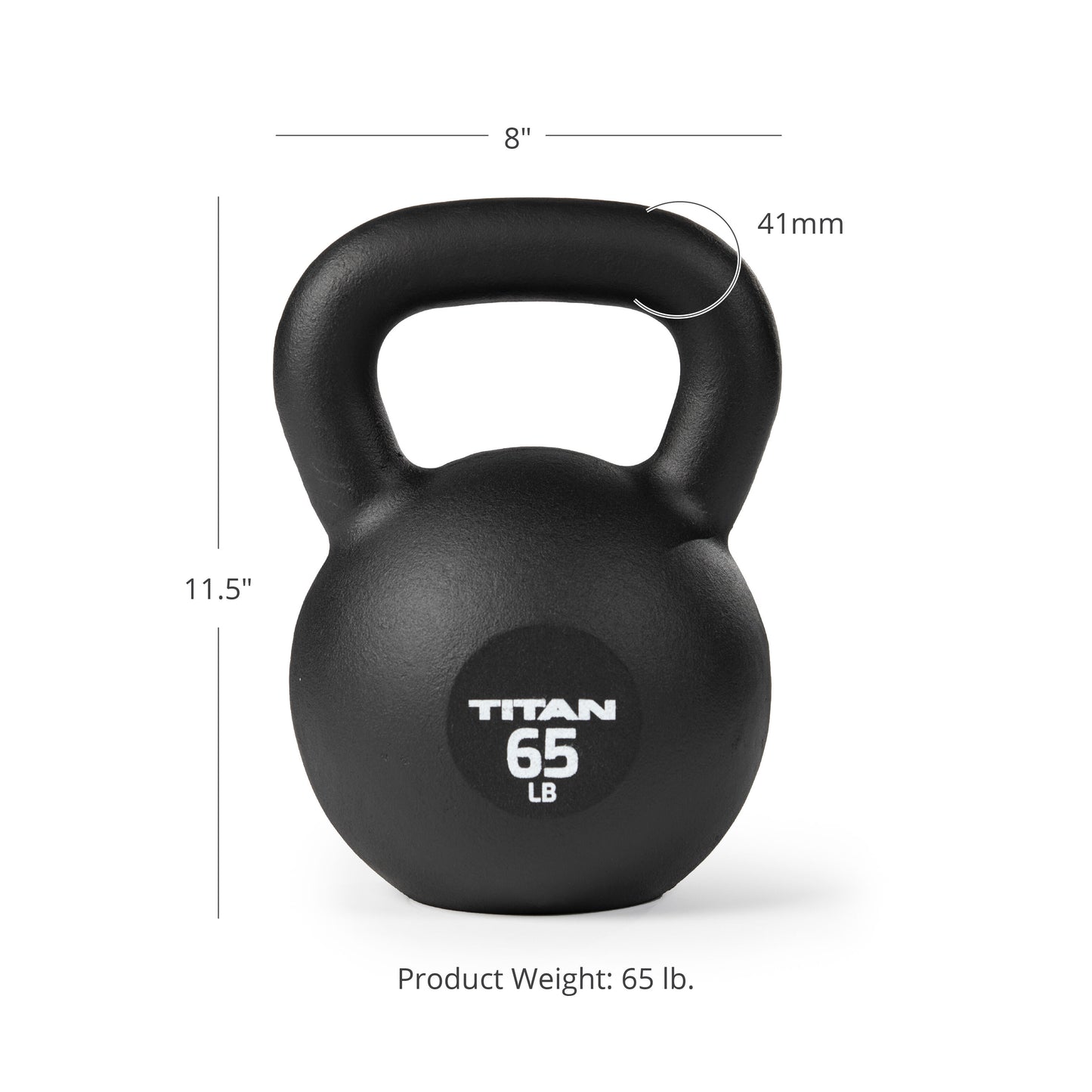 SCRATCH AND DENT - 65 LB Cast Iron Kettlebell - FINAL SALE - view 7