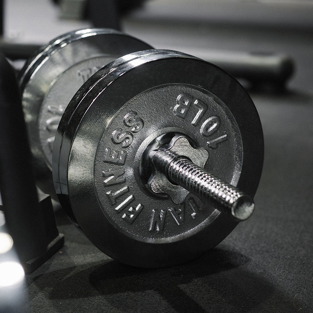 200 LB Set Adjustable Chrome Dumbbells - view 4