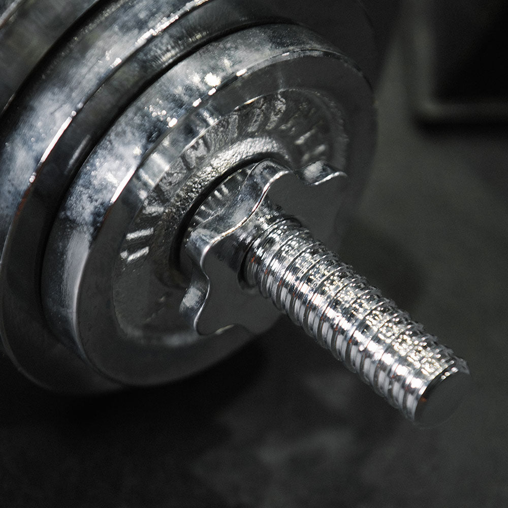 200 LB Set Adjustable Chrome Dumbbells