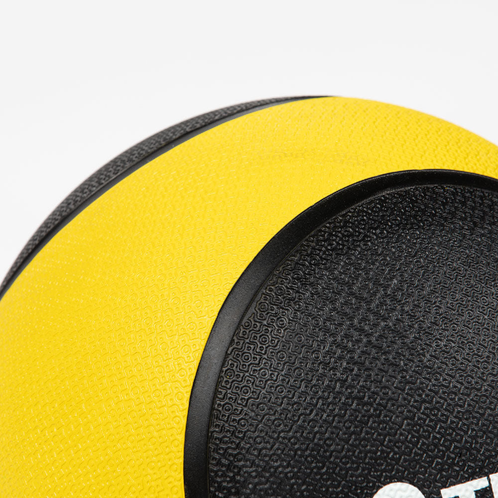 Scratch and Dent - 12lb Rubber Medicine Ball Yellow / Black - FINAL SALE - view 4