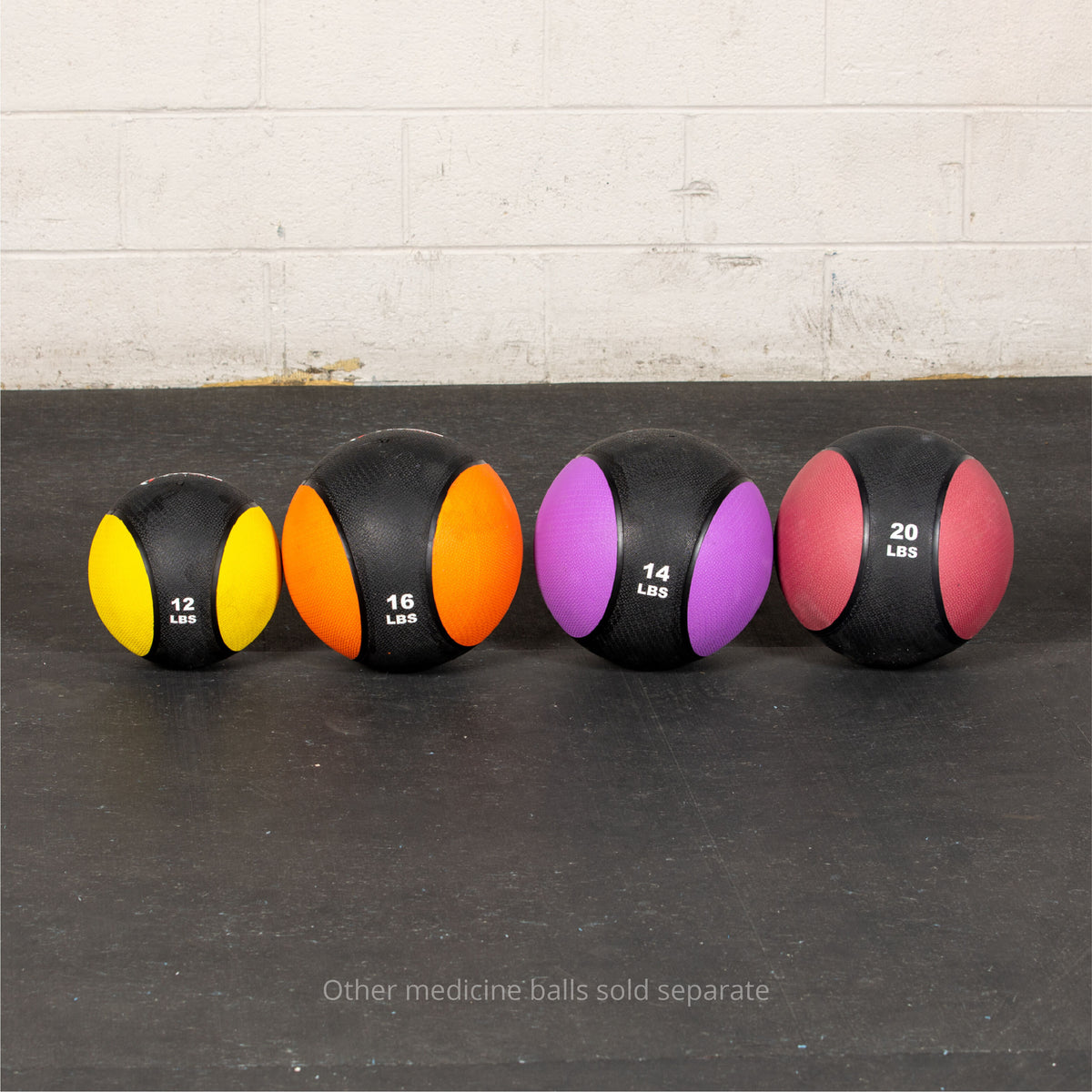 Scratch and Dent - 14 LB Rubber Medicine Ball - FINAL SALE - view 6