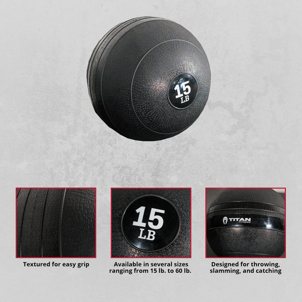 Scratch and Dent - 15 lb. Slam Ball Rubber - FINAL SALE - view 2