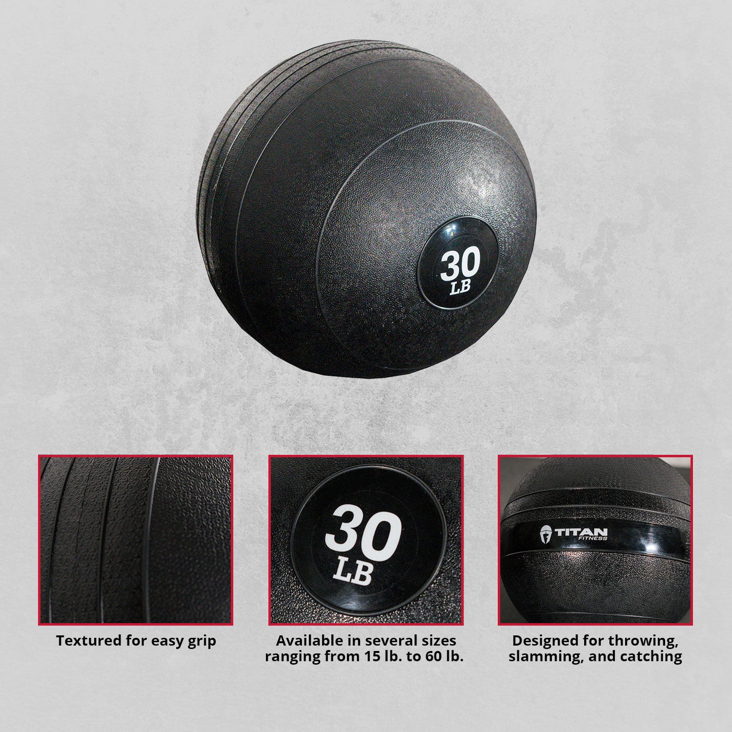 Scratch and Dent - 30 lb. Slam Ball Rubber - FINAL SALE - view 5