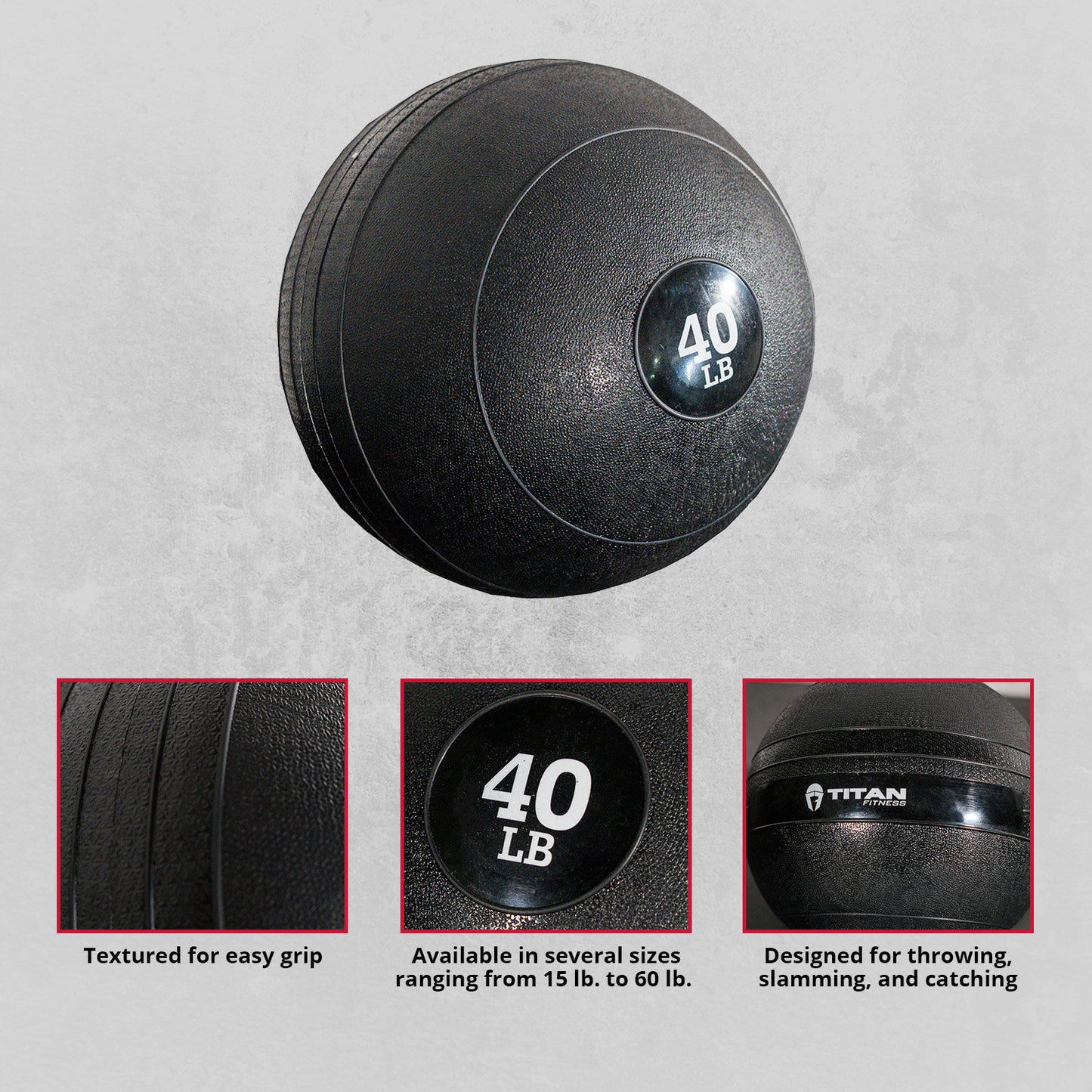 Scratch and Dent - 40 lb. Slam Ball Rubber - FINAL SALE - view 2