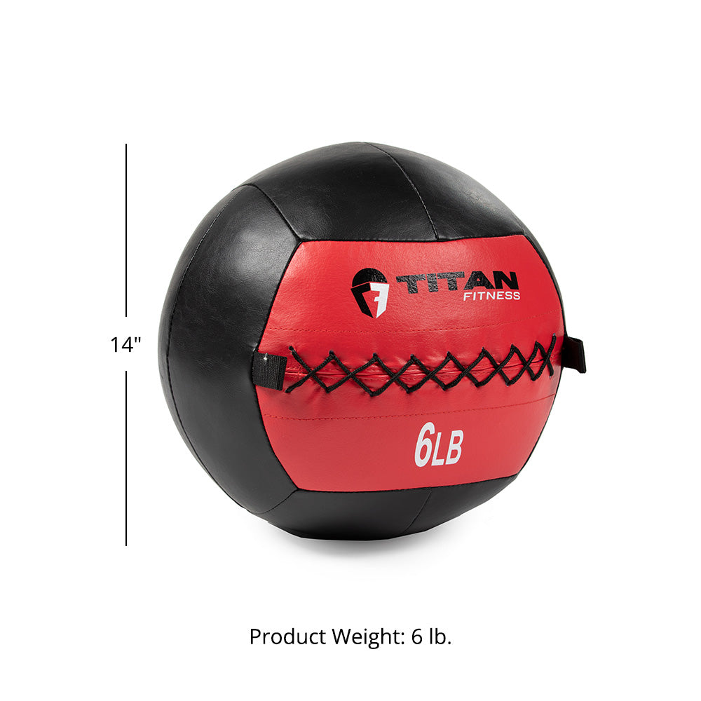 6 LB Soft Leather Medicine Wall Ball - view 7